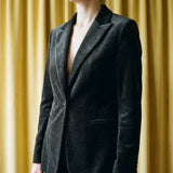 Dark Grey Marl Velvet, Polyester, 365 gsm