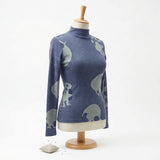 Blue Abstract Rib Knit, Cotton