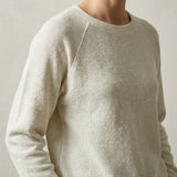 Light Cream Marl Waffle Knit, Cotton-Poly