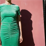 Light Green Marl Velvet, Acrylic-Viscose