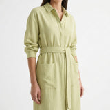 Polyester Stretch Linen-Look Fabric, 210 gsm, 160 cm — Green, ref EF-263251