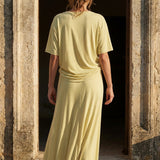 Polyester Stretch ITY Knit Fabric, 200 gsm, 160 cm — Yellow