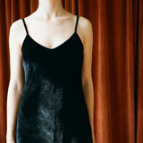 Polyester Cotton Stretch Velvet Fabric, 400 gsm, 165 cm — Navy