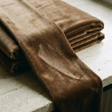 Polyester Cotton Velvet Fabric, 340 gsm, 155 cm — Khaki