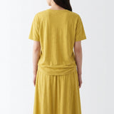 Polyester Linen Jersey Knit Fabric, 150 gsm, 168 cm — Yellow