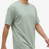 Washed Modal Polyester Jersey Knit Fabric, 190 gsm, 165 cm — Green