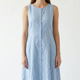 Light Blue Marl Linen-Look, Poly-Viscose