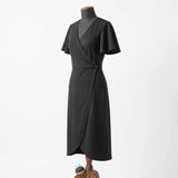 Viscose Nylon Stretch Ponte Knit Fabric, 260 gsm, 160 cm — Black, ref EF-263633