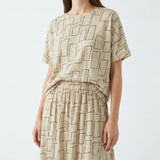 Black Geometric Knit, Polyester, 180 gsm