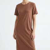 Polyester Stretch ITY Knit Fabric, 200 gsm, 155 cm — Brown