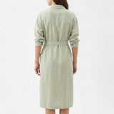 Polyester Stretch Linen-Look Fabric, 250 gsm, 160 cm — Khaki, ref EF-264396