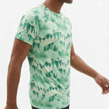 Green Geometric Jersey Knit, Modal