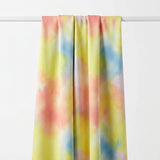 Yellow Abstract French Terry, Cotton-Poly