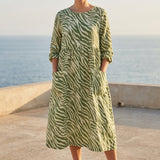 Green Zebra Woven, Linen-Viscose