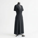Dark Grey Marl Rib Knit, Cotton, 275 gsm