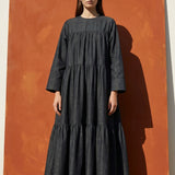 Dark Grey Marl Denim, Viscose-Poly