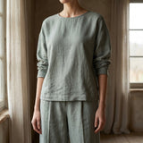 Sage Textured Linen-Look, Polyester