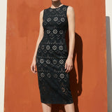 Black Bold-Floral Crepe, Polyester