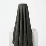 Dark Grey Marl Rib Knit, Viscose-Poly, 270 gsm, 160 cm
