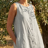 Off-White Linen-Look, Cotton