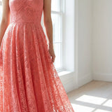 Coral Floral Lace, Nylon