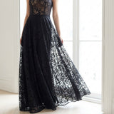Black Floral Lace, Nylon-Spandex, 147 gsm