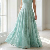 Mint Floral Lace, Nylon