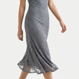 Black Floral Lace, Nylon-Spandex, 82 gsm