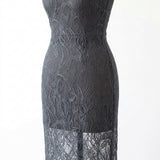Charcoal Floral Lace, Nylon