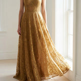 Olive-Brown Floral Lace, Nylon