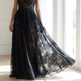 Black Floral Lace, Nylon-Spandex, 106 gsm