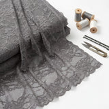 Grey Floral Lace, Nylon-Spandex