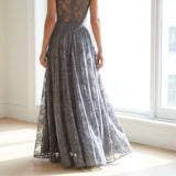 Black Floral Lace, Nylon-Spandex, 94 gsm