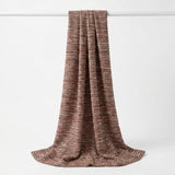 Red Horizontal-Stripe Bouclé, Poly-Cotton, 190 gsm