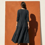 Black Rib Knit, Cotton-Poly