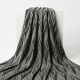 Black Zigzag Interlock Knit, Viscose-Spandex