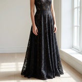 Black Floral Lace, Nylon, 160 gsm