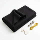 Polyester Cotton Stretch Scuba Knit Fabric, 380 gsm, 160 cm — Black