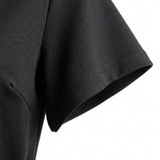 Polyester Cotton Stretch Scuba Knit Fabric, 256 gsm, 160 cm — Black