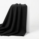 Polyester Cotton Stretch Scuba Knit Fabric, 320 gsm, 160 cm — Black
