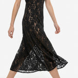 Black Floral Lace, Nylon, 130 gsm