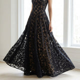 Black Floral Lace, Nylon, 150 gsm