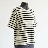 Black Horizontal-Stripe Rib Knit, Cotton-Poly, 240 gsm