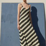 Cream Zigzag Rib Knit, Polyester
