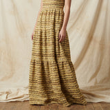 Gold Horizontal-Stripe Bouclé, Polyester