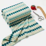 Cream Wavy-Zigzag Chenille, Polyester