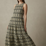 Black Grid Rib Knit, Poly-Acrylic
