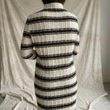 Cream Openwork Rib Knit, Poly-Cotton