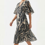 Black Animal Print Mesh, Polyester