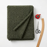 Jacquard Polyester Stretch Chenille Fabric, 440 gsm, 185 cm — Green